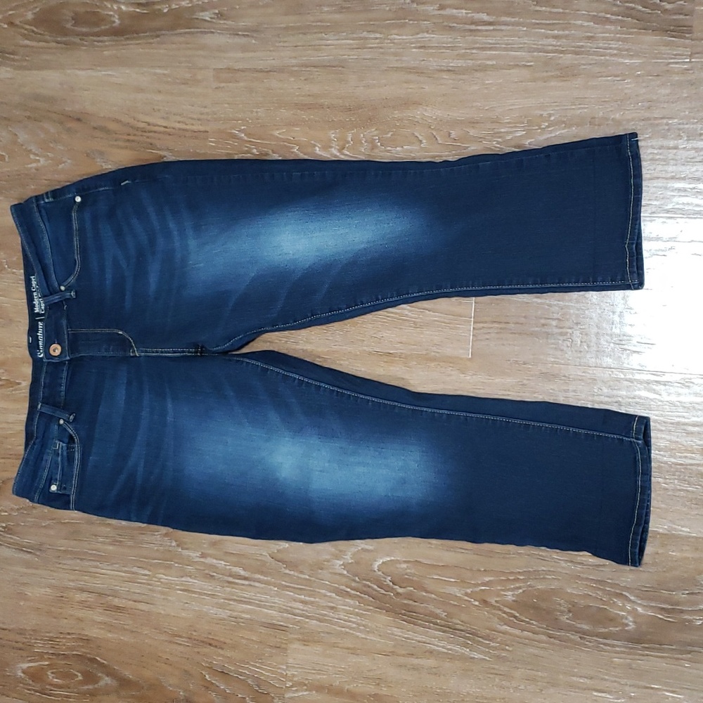 (32W) Signature by Levi's Strauss & Co. Skinny Leg Mid Denim Capris Cropped
